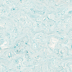Aegean teal mottled swirl marble nautical texture background. Summer coastal living style home decor. Liquid fluid blue water flow effect dyed textile seamless pattern.
