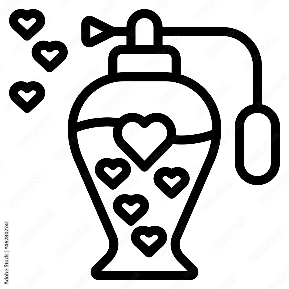 Sticker perfume line icon