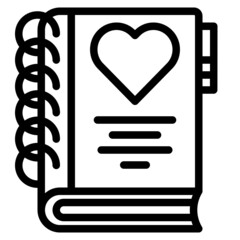 diary line icon