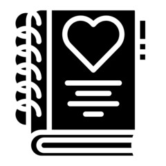 diary glyph icon