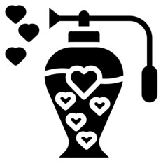 Obraz premium perfume glyph icon