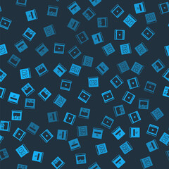 Set Search engine, Online play video, SEO optimization and UI or UX design on seamless pattern. Vector