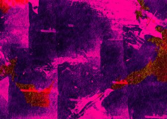 Abstract purple, pink and magenta background with grunge textured splashes