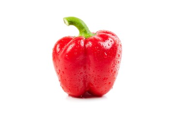Paprika red pepper isolated on white background