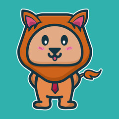 vector illustration of lion 