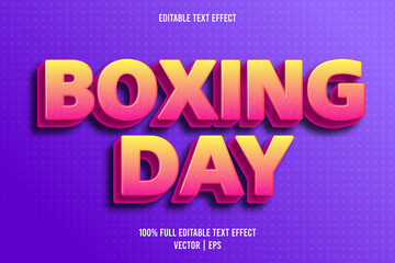 Boxing day editable text effect cartoon style