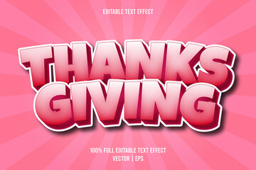 Thanksgiving editable text effect comic style