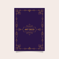 Art deco design cover template. - Vector.