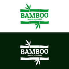 Bamboo logo, green bamboo