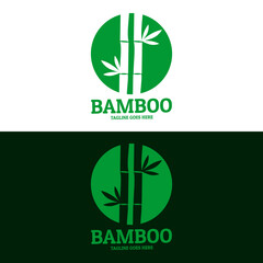 Fototapeta premium Bamboo logo, green bamboo