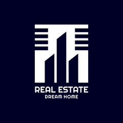 simple home real estate logo icon vector
