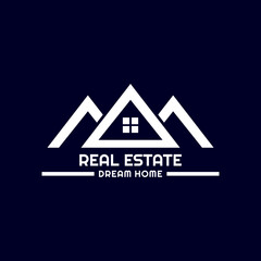 simple home real estate logo icon vector
