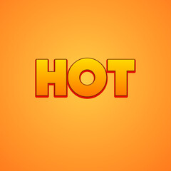 Illustration vector graphic of 3d text hot