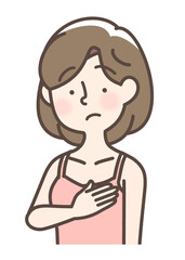 胸が気になる女性