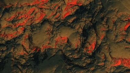 Naklejka premium texture of a distant planet, texture of an exo-planet, realistic texture of the surface of an alien planet, top view of the planet surface, abstract texture 3d render