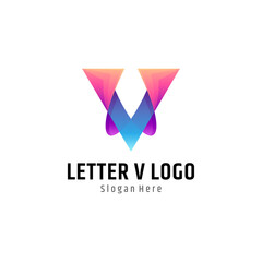 simple letter V logo with gradient colors