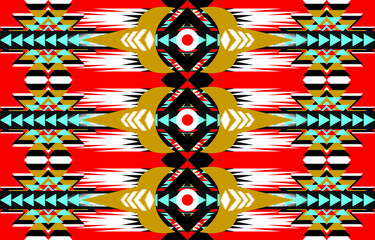Oriental traditional ikat ethnic textile pattern Design for book cover,background,carpet,wallpaper,clothing,wrapping,Batik,fabric,Vector illustration embroidery style.