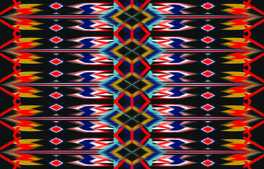 Oriental traditional ikat ethnic textile pattern Design for book cover,background,carpet,wallpaper,clothing,wrapping,Batik,fabric,Vector illustration embroidery style.