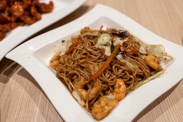 Popular chinese food Seafood Fried noodle