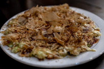 Popular Japanese food Okonomiyaki