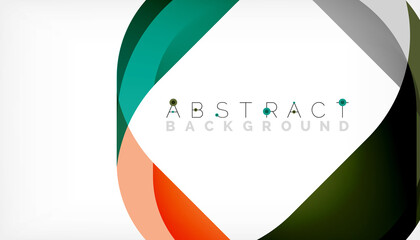 Abstract square shape with overlapping waves, minimal geometric background. Vector Illustration For Wallpaper, Banner, Background, Landing Page