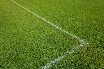 Fototapeta premium White line over the soccer court