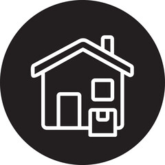 Home delivery glyph icon