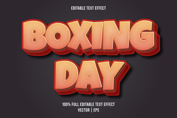 Boxing day editable text effect cartoon style
