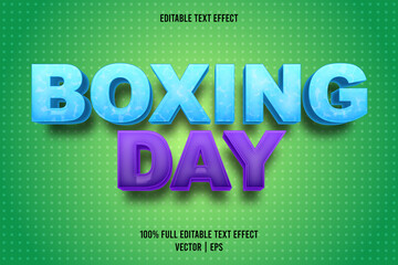 Boxing day editable text effect cartoon style