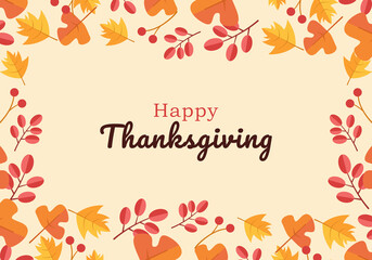Thanksgiving background design with dry leaves