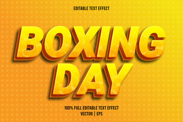 Boxing day editable text effect cartoon style