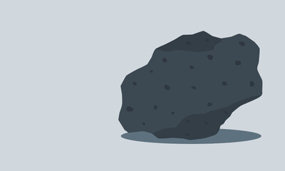 Dark colored basalt hand specimen vector .Mafic extrusive igneous rock