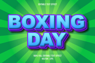 Boxing day editable text effect comic style