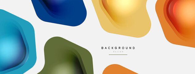 Color arrow shapes on white backdrop. Minimal geometric abstract background. Vector illustration for wallpaper banner background or landing page