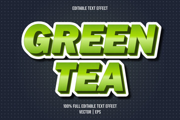 Green tea editable text effect comic style