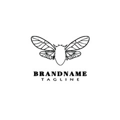 insect animal logo icon design template black isolated vector illustration