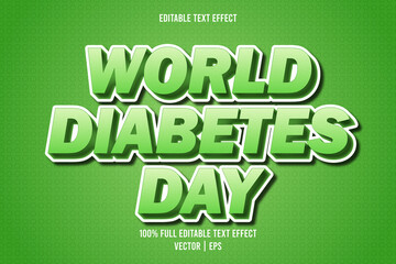 Naklejka premium World diabetes day editable text effect comic style