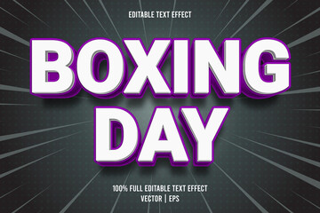 Boxing day editable text effect comic style