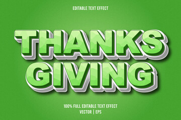 Thanksgiving editable text effect cartoon style