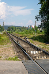 Fototapeta premium Railway in the city of Sortavala in the Republic of Karelia in Russia