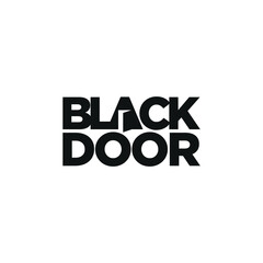 Black Door Logo Design. Vector Illustration.