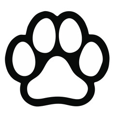 Dog print or cat print flat vector icon for animal apps, website, or other creative design