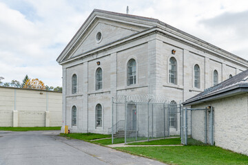 Fototapeta premium Inside the Limestone Walls of Kingston Penitentiary grounds