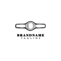 cigar label cartoon logo symbol icon design black isolated vector illustration