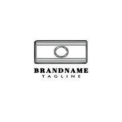 cigar label cartoon logo template icon simple black isolated vector illustration