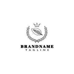 cigar label cartoon logo template icon design simple isolated vector illustration