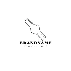 flat cigar label cartoon logo template icon design black isolated vector illustration