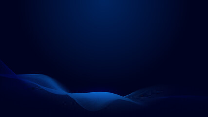 Abstract dot blue wave gradient texture technology background.