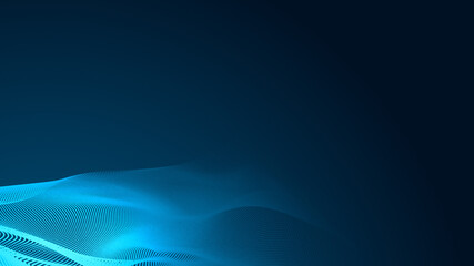 Abstract dot white blue wave gradient texture technology background.