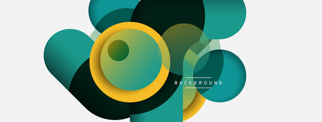 Creative geometric wallpaper. Minimal abstract background. Circles composition vector illustration for wallpaper banner background or landing page